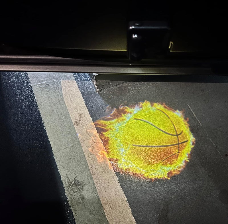 NewL 2 Pcs Led Car Door Welcome Light for Fire Basketball Logo Symbol Projector Lights Ghost Shadow Light - Image 5
